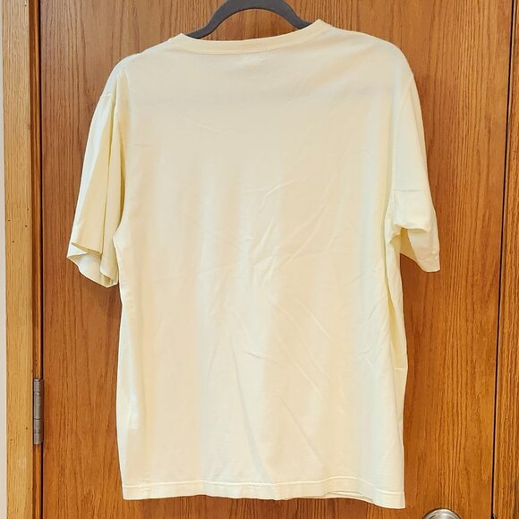SAKS FIFTH AVENUE Pale Yellow 100% Cotton Tee - Picture 3 of 3